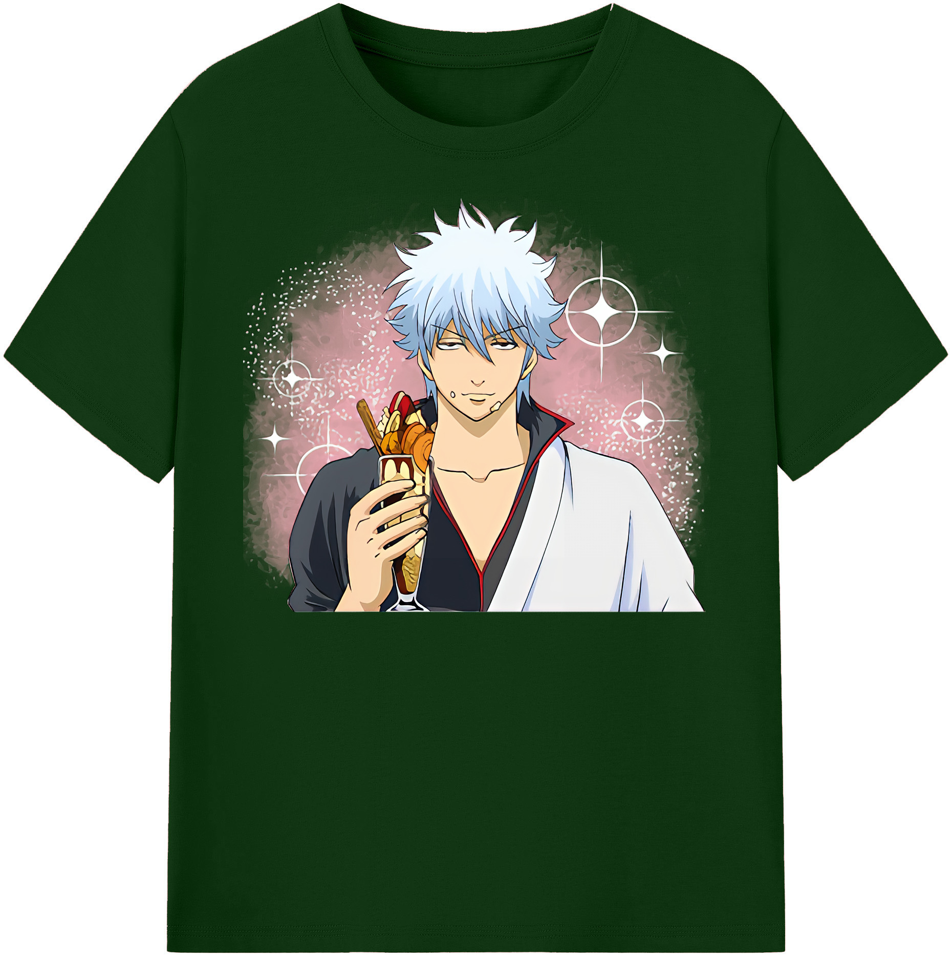 （画像用） ぎんたま 坂田銀時（さかたぎんとき） 神楽 志村新八（しむら しんぱち） GINTAMA Sakata Gintoki Kagura Shimura Shinpachi 綿100％半袖Tシャツ（フロントプリント）